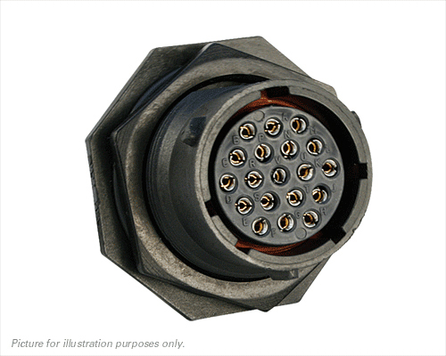 Souriau Sunbank by Eaton Circular Connector, 19 Contacts, Panel, Standard Connector, Plug, Female, IP68, IP69K, UTS