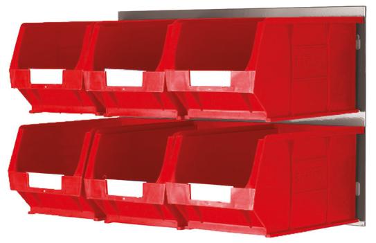 RS PRO PP Storage Bin, 240mm x 150mm x 132mm, Red