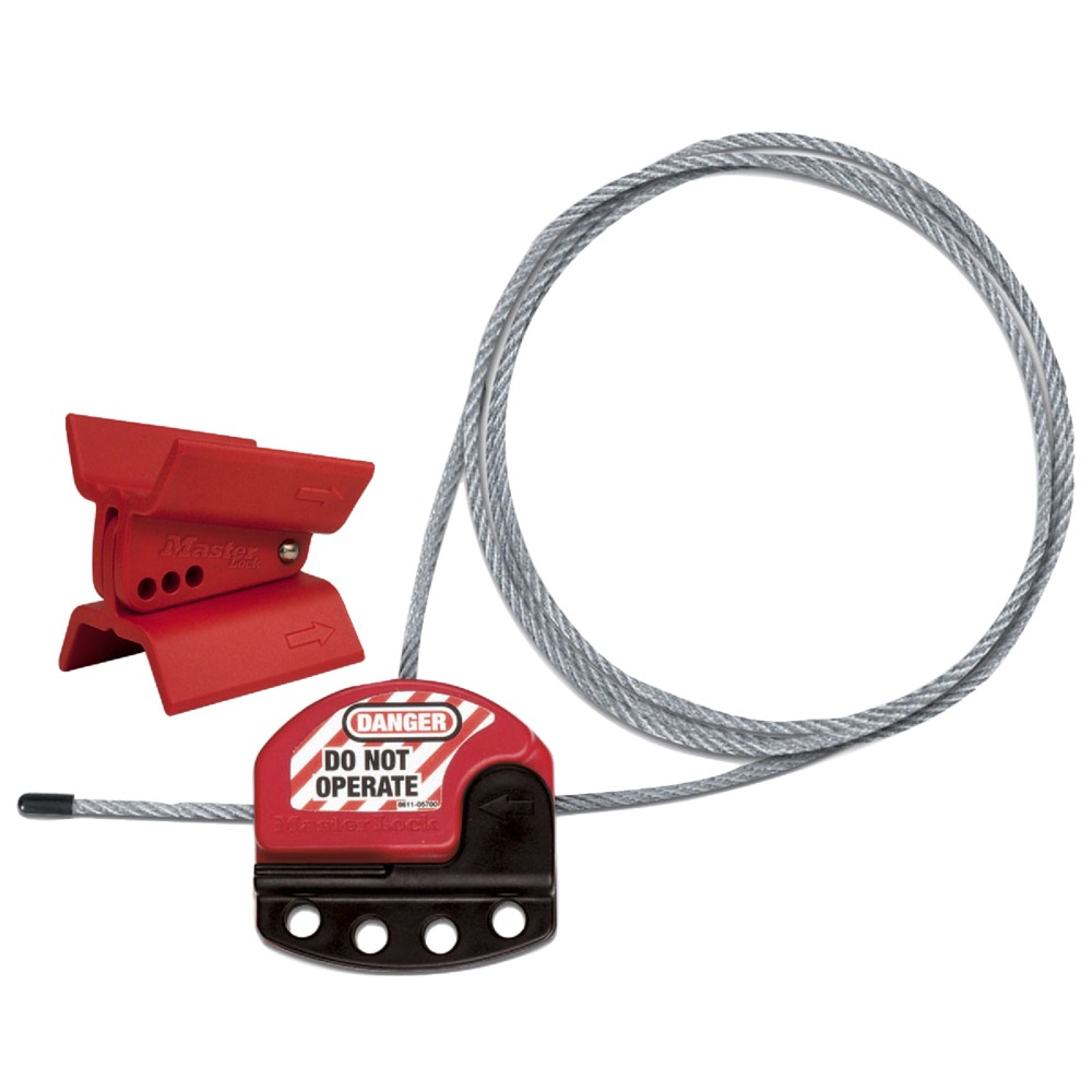 Master Lock Red Zenex Thermoplastic Butterfly Valve Lockout