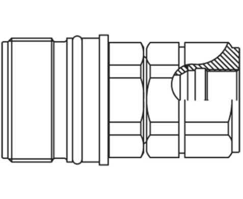 Parker Steel Female Hydraulic Quick Connect Coupling, BSP 3/4 Female