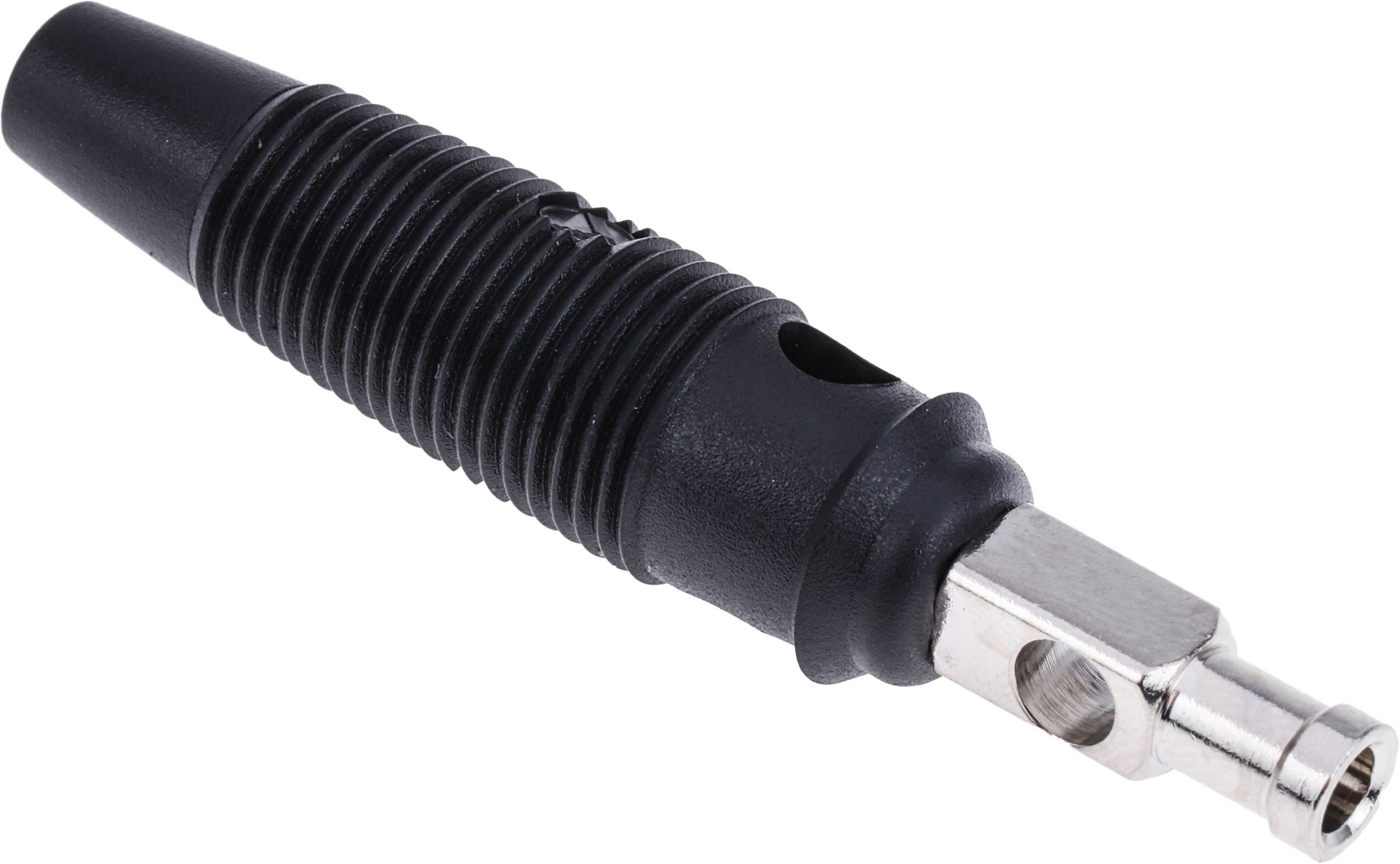 Hirschmann Test & Measurement Black Male Banana Plug, 4 mm Connector, Solder Termination, 30A, 30 V ac, 60V dc, Nickel