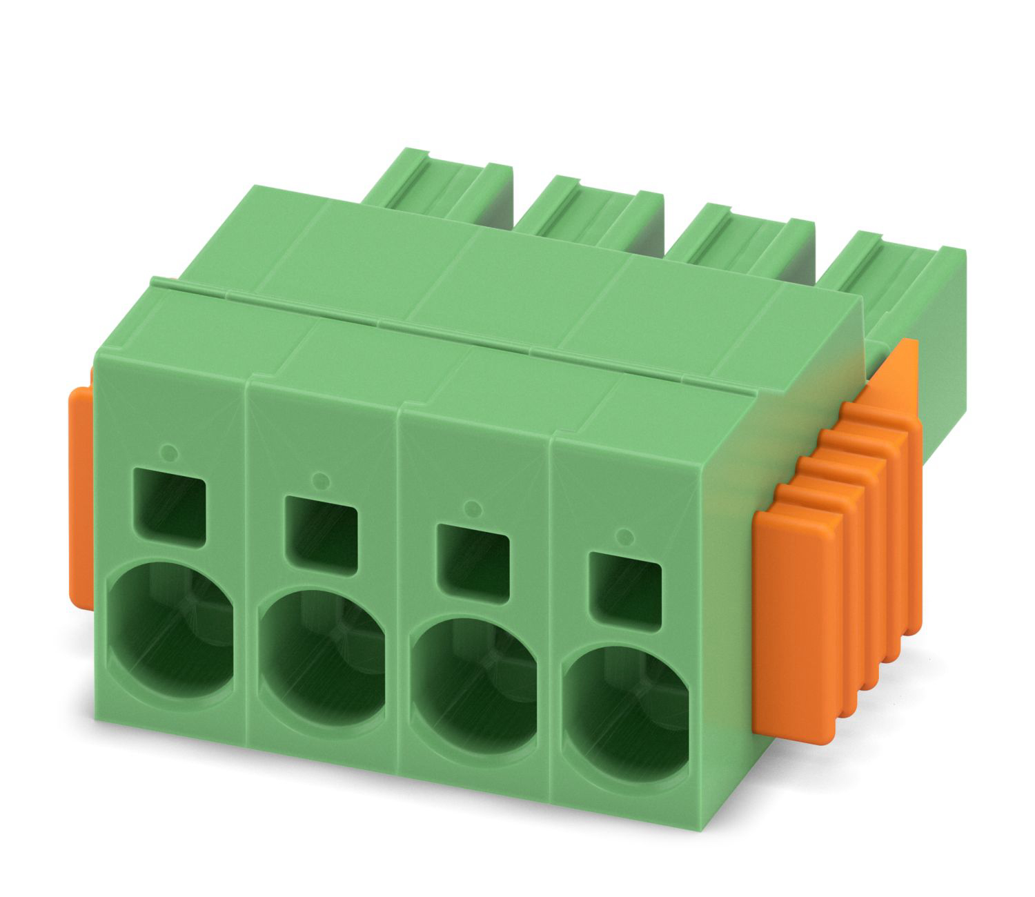 Phoenix Contact, 7.62mm Pitch, PV-FT-C2F-HSG, 4 Way, Pluggable Terminal Block, Plug, Through Hole, 1718504