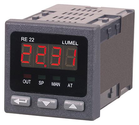 Lumel RE22 Panel Mount PID Temperature Controller, 48 x 48mm, 1 Output Relay, 110 V Supply Voltage PID Controller