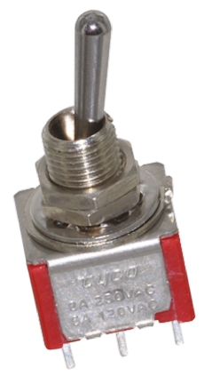 TE Connectivity Toggle Switch, Panel Mount, On-Off-On, DPDT, Solder Terminal