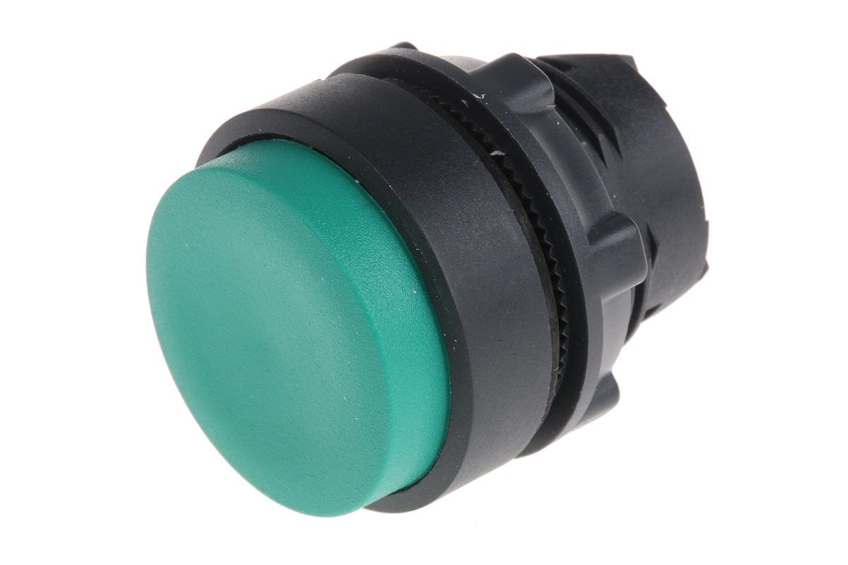 Schneider Electric Harmony XB5 Series Green Spring Return Push Button Head, 22mm Cutout, IP66, IP67, IP69K