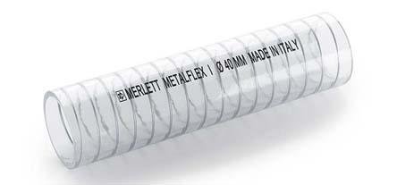 Contitech Metalflex PVC, Hose Pipe, 20mm ID, 26.5mm OD, Clear, 5m