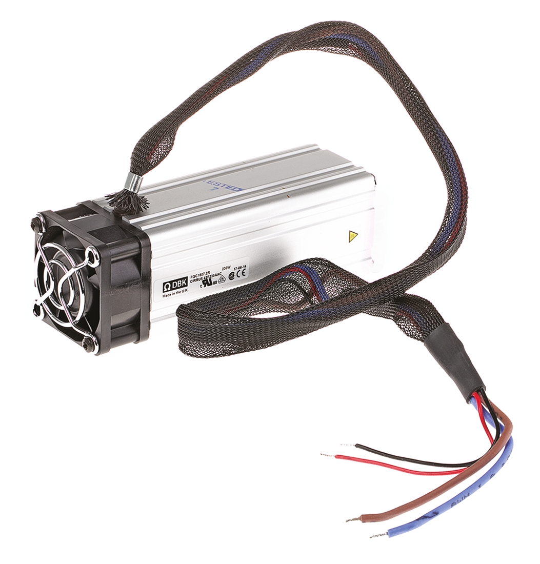 DBK Enclosures Enclosure Heater, 100 → 240V ac, 230W Output, 120°C, 107mm x 42mm x 42mm