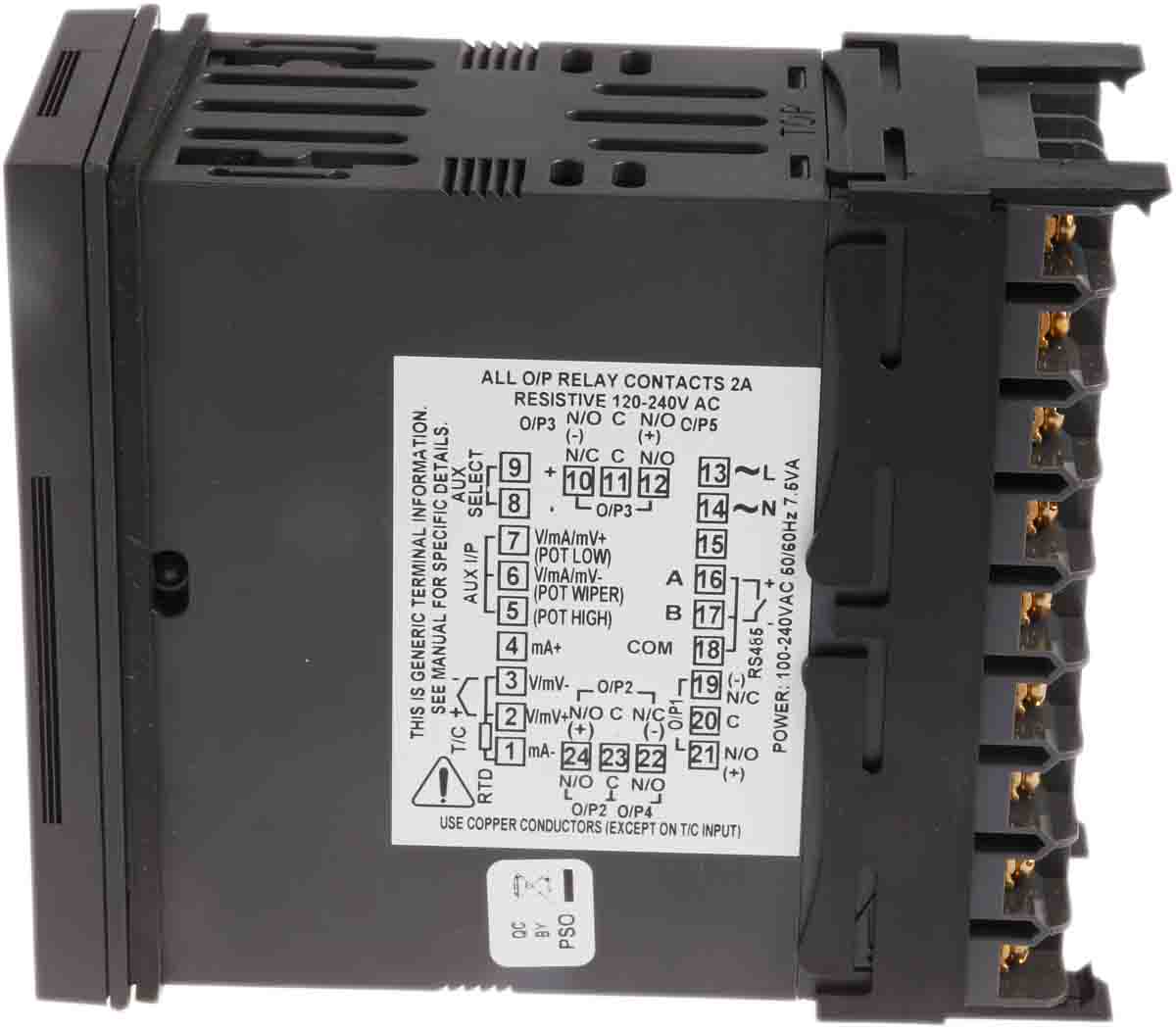 West Instruments P8100 PID Temperature Controller, 96 x 48 (1/8 DIN)mm, 1 Output Relay, 100 → 240 V ac Supply Voltage
