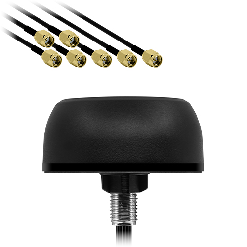 Siretta TANGO57/MIMO/421/1M/SMAM/RP-SMAM Dome Omnidirectional GPS Antenna with SMA Male Connector, 2G, 3G, 4G, 5G