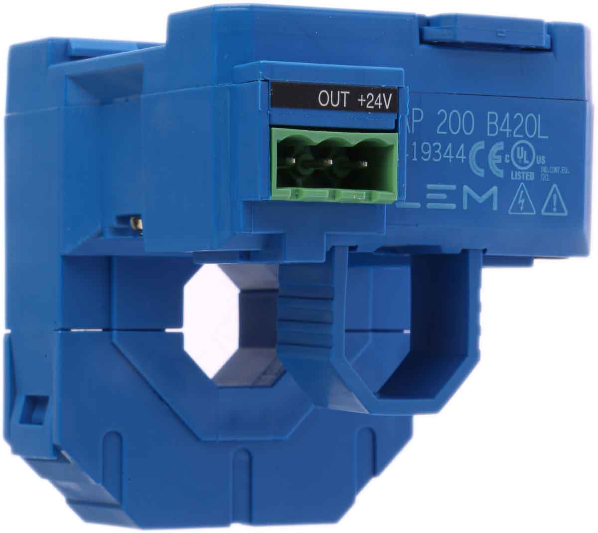 LEM AP Series Current Transformer, 200A Input, 200:1, 4 → 20 mA Output, 18mm Bore, 12 → 24 V dc