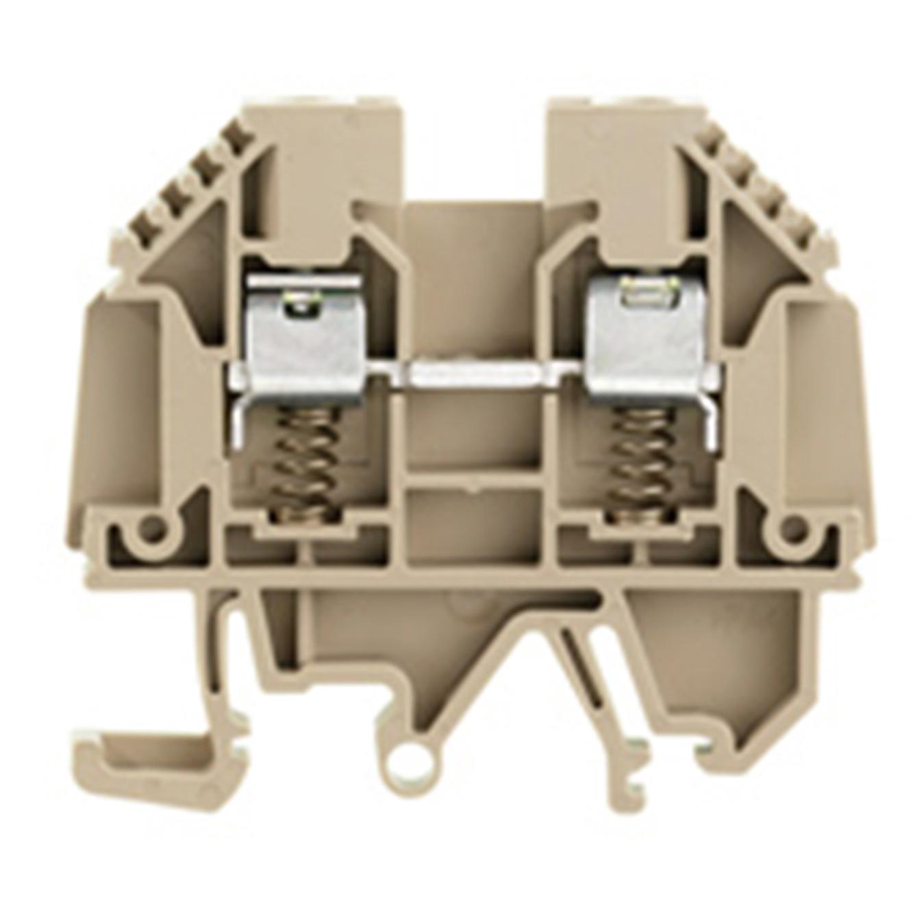 Weidmuller WDU Series Brown DIN Rail Terminal Block, 4mm², Single-Level, Screw Termination