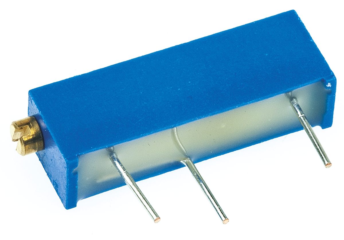 10kΩ, Through Hole Trimmer Potentiometer 0.5W Side Adjust Vishay, 43P