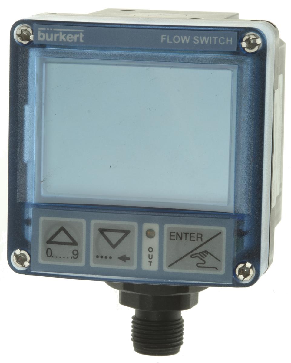 Burkert Compact Mount Flow Controller, 2 → 1200 L/min, PNP Output, 12 → 30 V dc, DN 15 → 100 mm