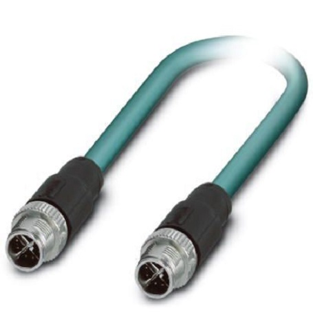 Phoenix Contact, 10m Cat6a, Blue M12 to Male M12 Male, Shielded Shielded, Terminated