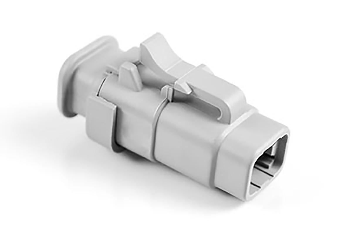 Amphenol Industrial, ATM Automotive Connector Plug Grey Cable Mount 4 Way, Crimp Termination ATM06-4S-SR01GY