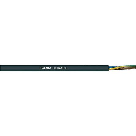 Lapp 1.5 mm² 4 Core Power Cable, H07RN-F, Black Rubber, 50m