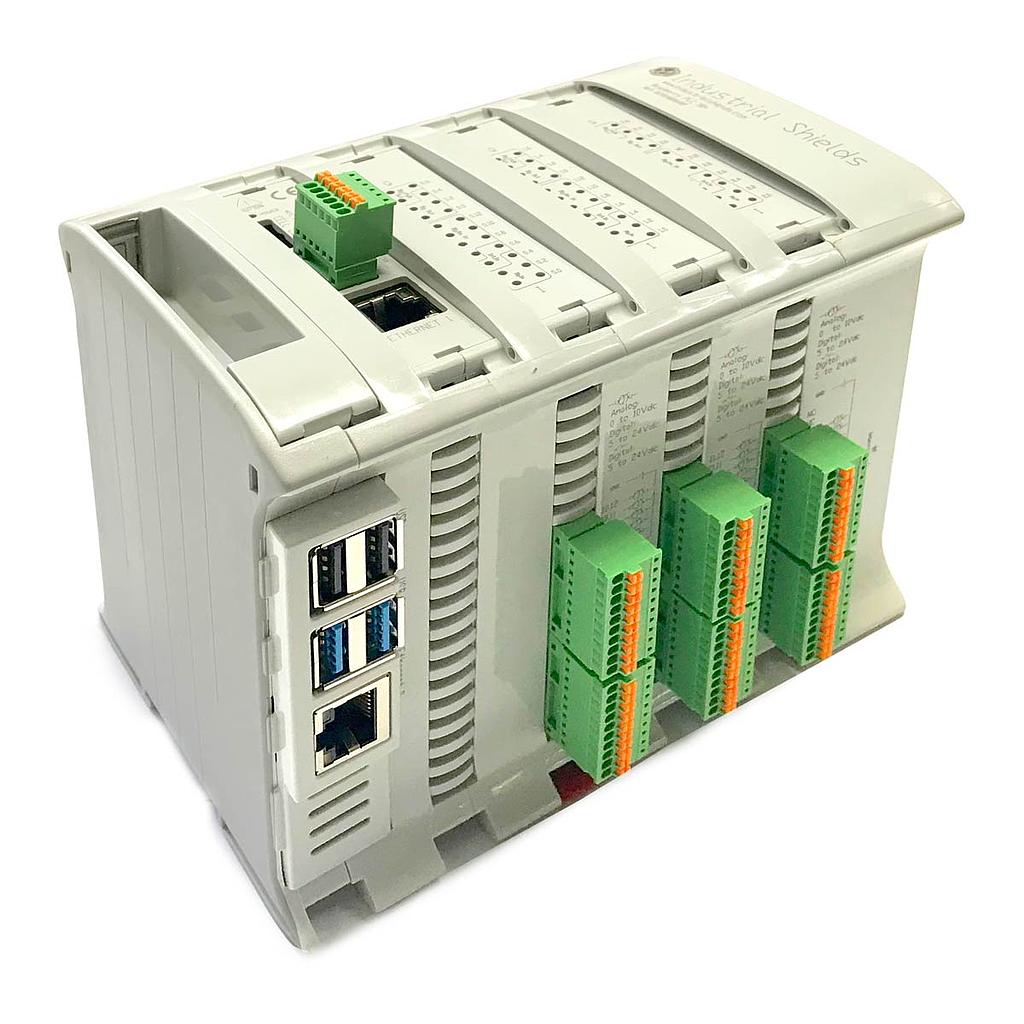 Industrial Shields Raspberry PLC Series PLC I/O Module, 12 → 24 V dc Supply, Analogue, Digital Output, 32-Input,