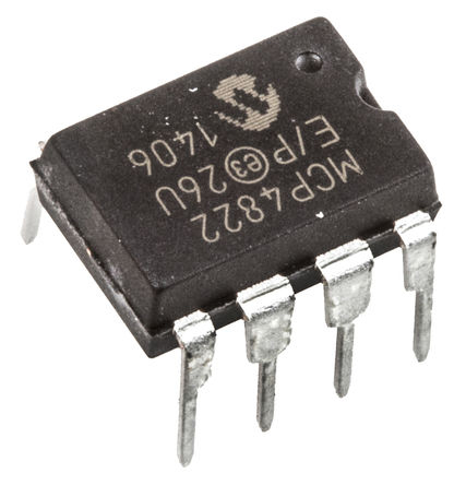 Microchip, DAC Dual 12 bit- ±2%FSR Serial (SPI/Microwire), 8-Pin PDIP
