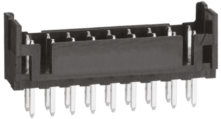 Hirose DF11 Series Straight Through Hole PCB Header, 18 Contact(s), 2 mm Pitch, 2 Row, Shrouded