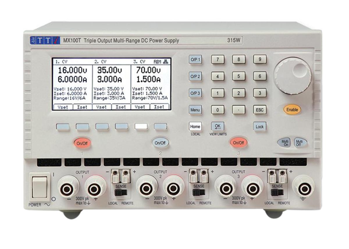 Aim-TTi MX Series Digital Bench Power Supply, 0 → 16V, 0 → 3A, 3-Output, 315W - UKAS Calibrated
