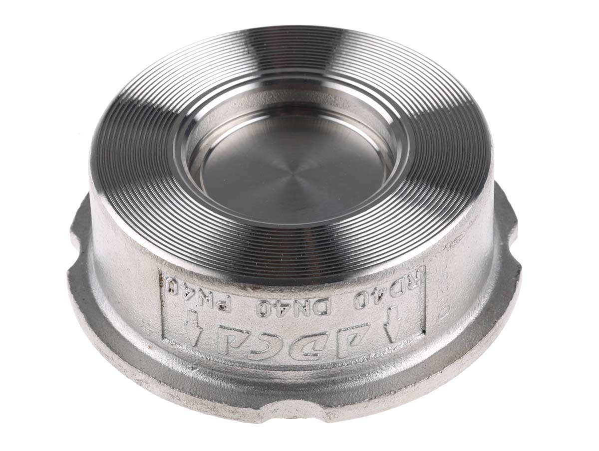 RS PRO Stainless Steel Single Non Return Valve 40mm