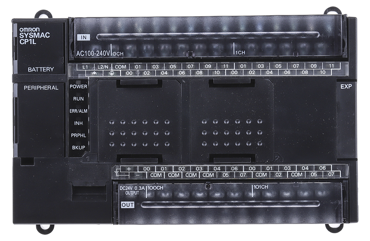 Omron CP1L Series PLC CPU for Use with SYSMAC CP1L Series, 100 → 240 V Supply, Relay Output, 24 (DC)-Input, DC