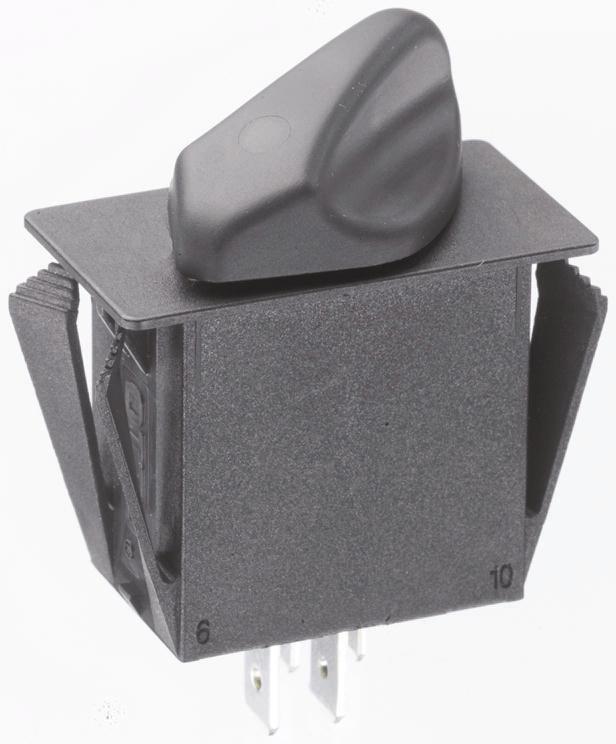 Otto, 2 Position SPST Rotary Switch, 20 A @ 28 V dc, Tab