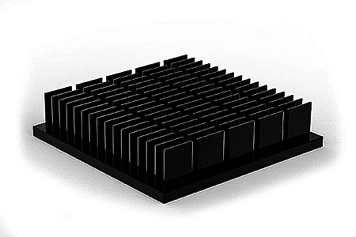 European Thermodynamics Heatsink, Universal Square Alu, 40 x 40 x 15mm