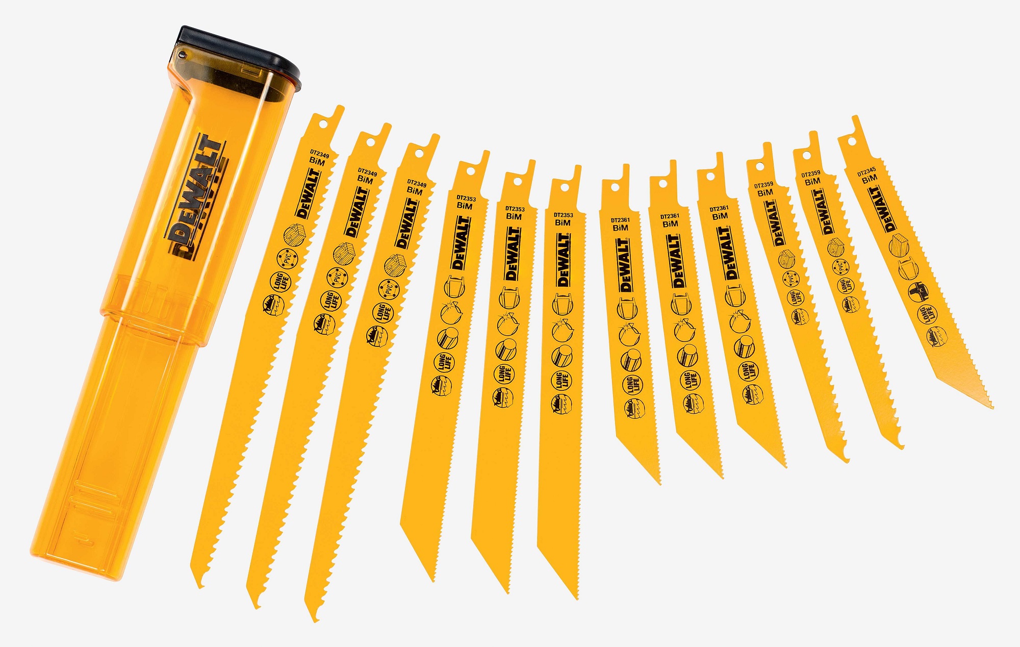 DeWALT Wood 152 mm, 203 mm, 228 mm Cutting Length Reciprocating Saw Blade, Pack of 12