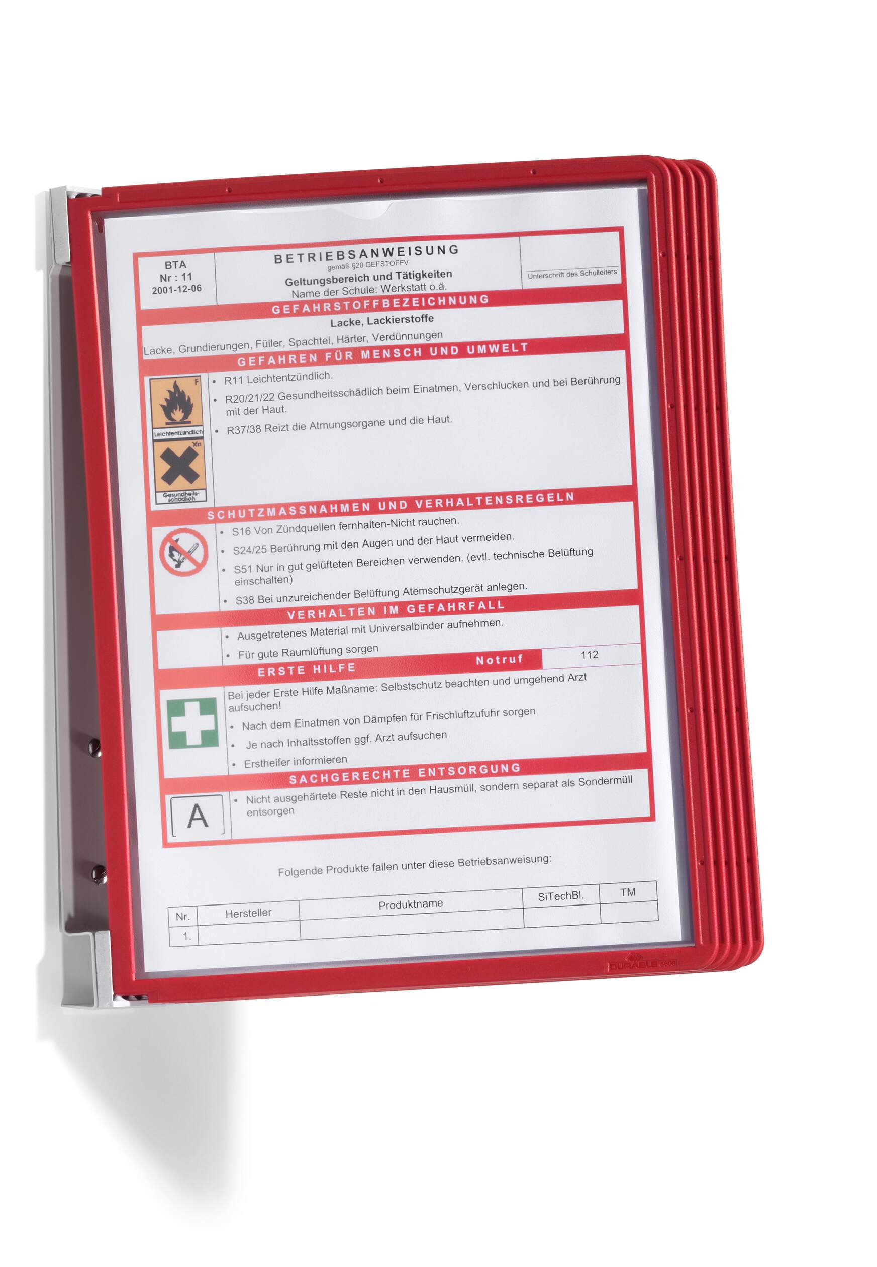 Durable Red Presentation Folder