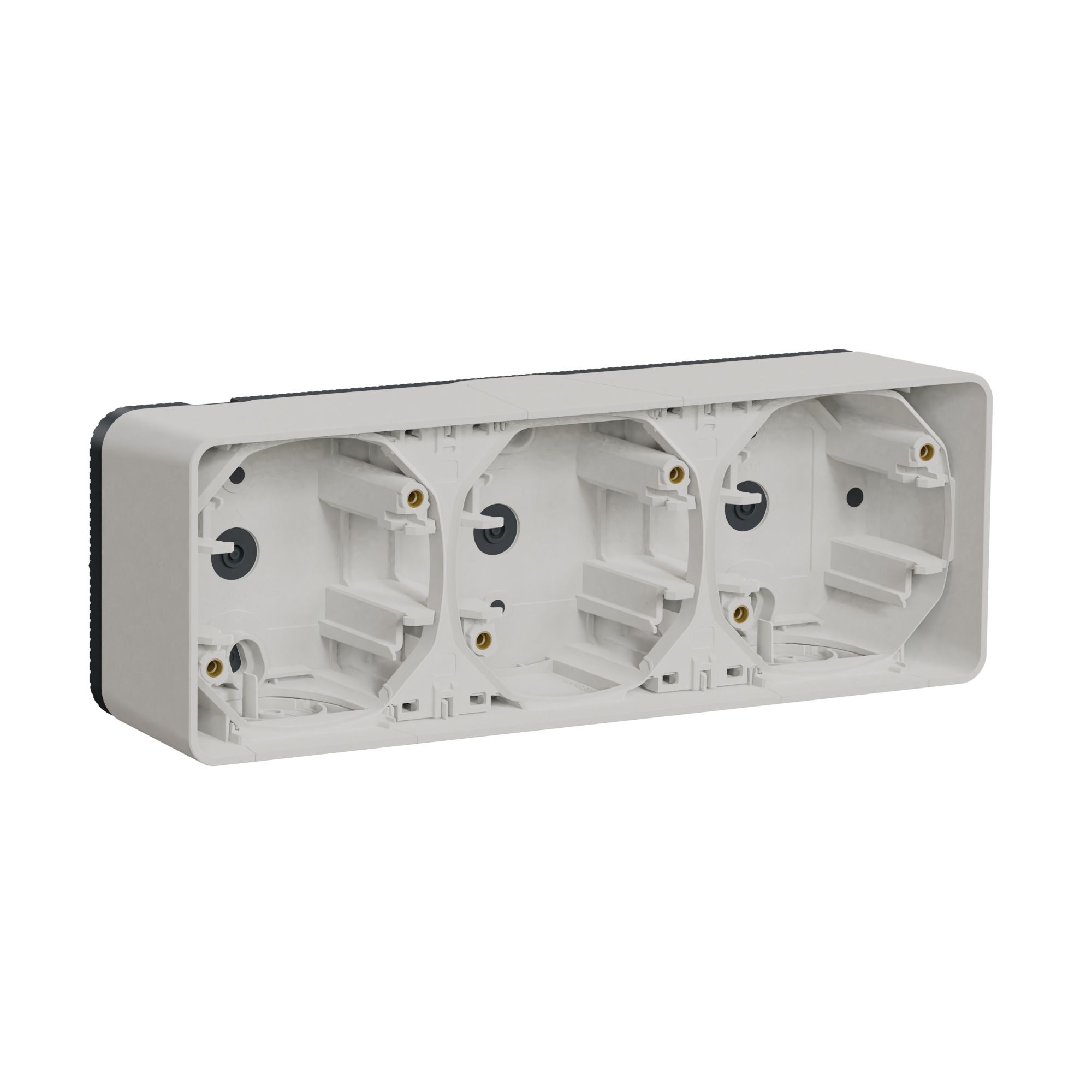 Schneider Electric White 3 Gang Plug Socket, Indoor, Outdoor Use
