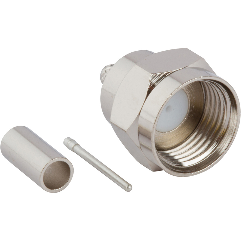 Amphenol RF 531-40188 Series, Plug Cable Mount F Connector, 75Ω, Crimp Termination, Straight Body
