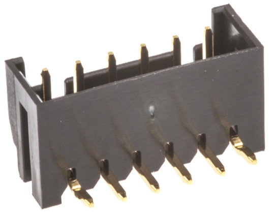 Hirose DF3 Series Right Angle Through Hole PCB Header, 6 Contact(s), 2 mm Pitch, 1 Row, Shrouded