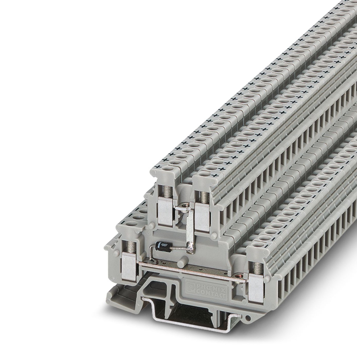 Phoenix Contact 2800567 MBKKB 2.5-DIO/O-U Series Grey, 2.5mm², 2-Level, Screw Termination