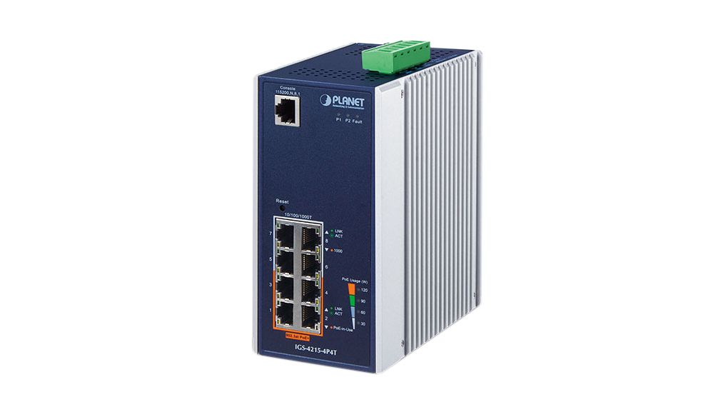 Planet IGS-4215-4P4T, Managed 8 Port Managed Switch With PoE