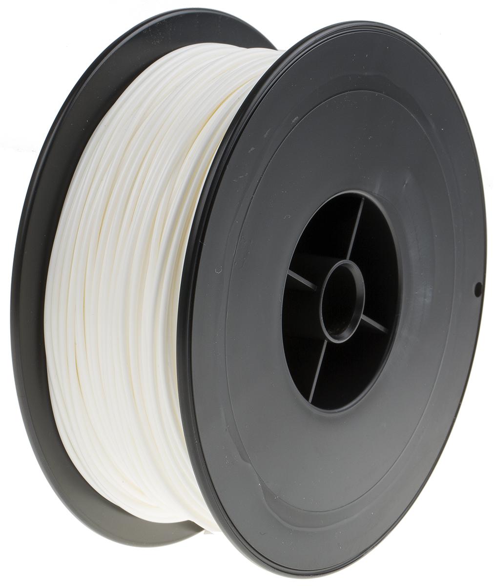 RS PRO 1.75mm White PLA 3D Printer Filament, 300g