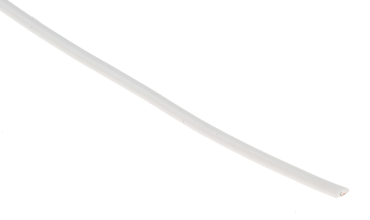 Alpha Wire Hook-up Wire TEFLON Series White 0.62 mm² Hook Up Wire, 20 AWG, 19/0.20 mm, 30m, PTFE Insulation, 5856 WH005