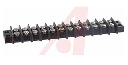 Cinch Barrier Strip, 12 Contact, 9.53mm Pitch, 2 Row, 15A, 250 V ac