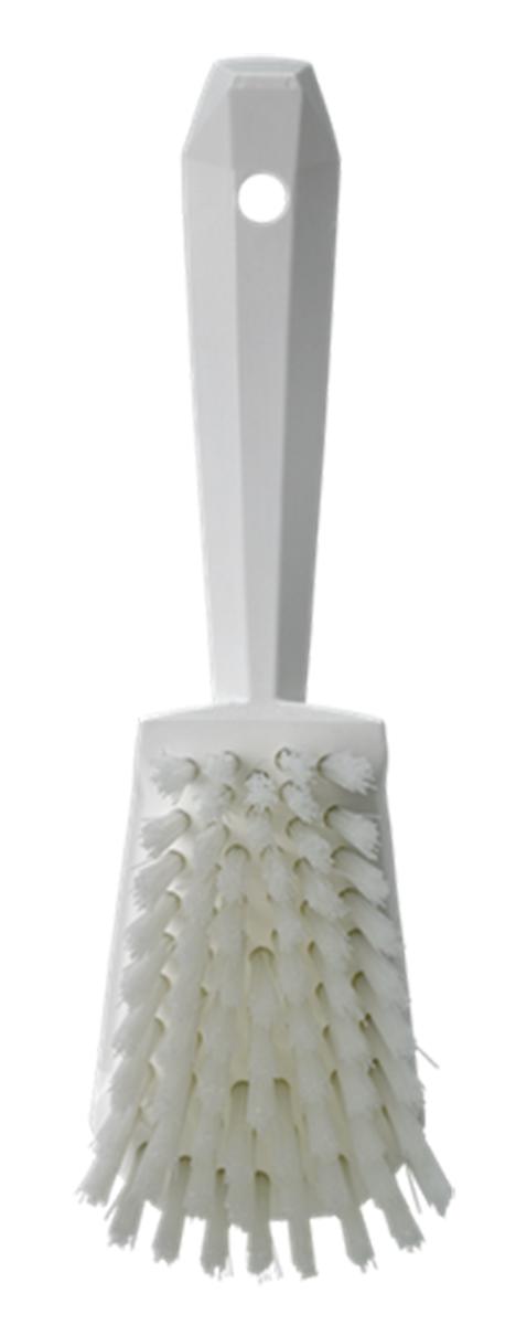 Vikan Hard Bristle White Scrubbing Brush, 36mm bristle length, Polyester bristle material