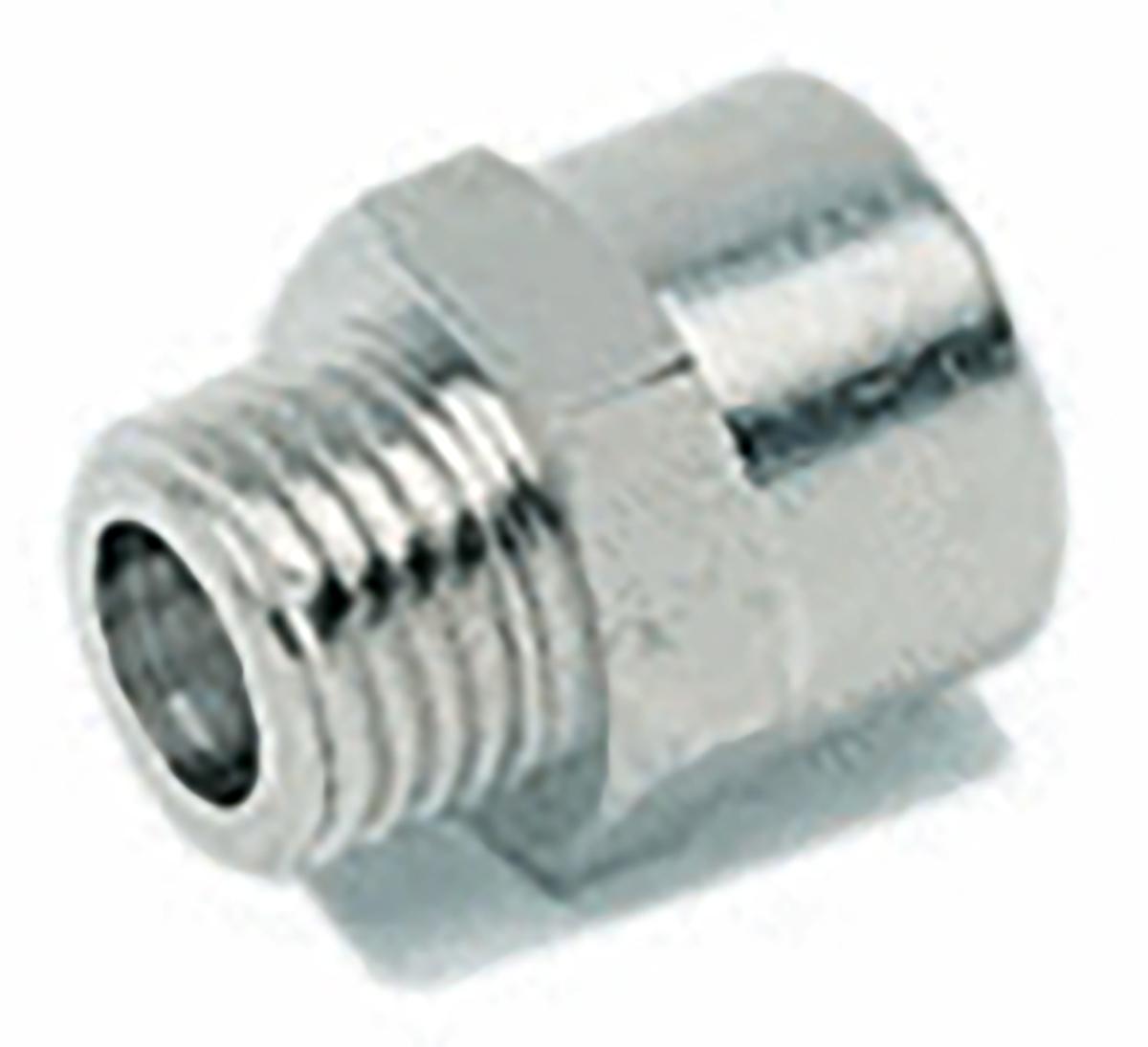RS PRO Brass Pipe Fitting, Straight Threaded Reducer, Male BSPP 1/4in to Female BSPP 1/4in