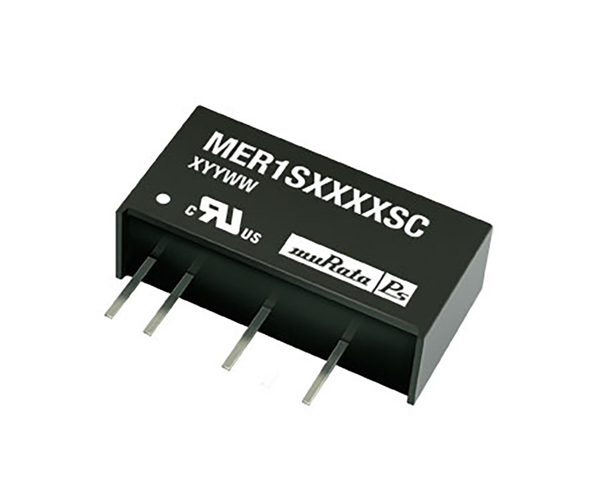 Murata Power Solutions MER1 DC-DC Converter, 5V dc/ 200mA Output, 10.8 → 13.2 V dc Input, 1W, Through Hole,