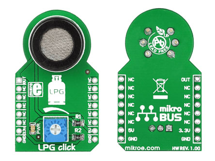 MikroElektronika LPG Click Gas Sensor Add On Board for MQ-5