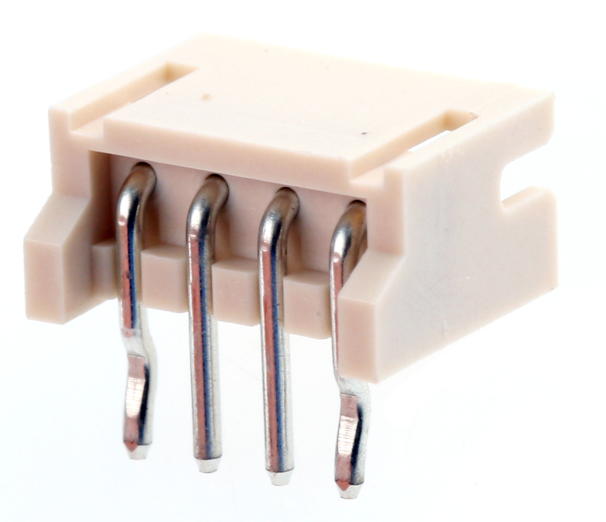 JST ZH Series Right Angle Through Hole PCB Header, 4 Contact(s), 1.5 mm Pitch, 1 Row, Shrouded