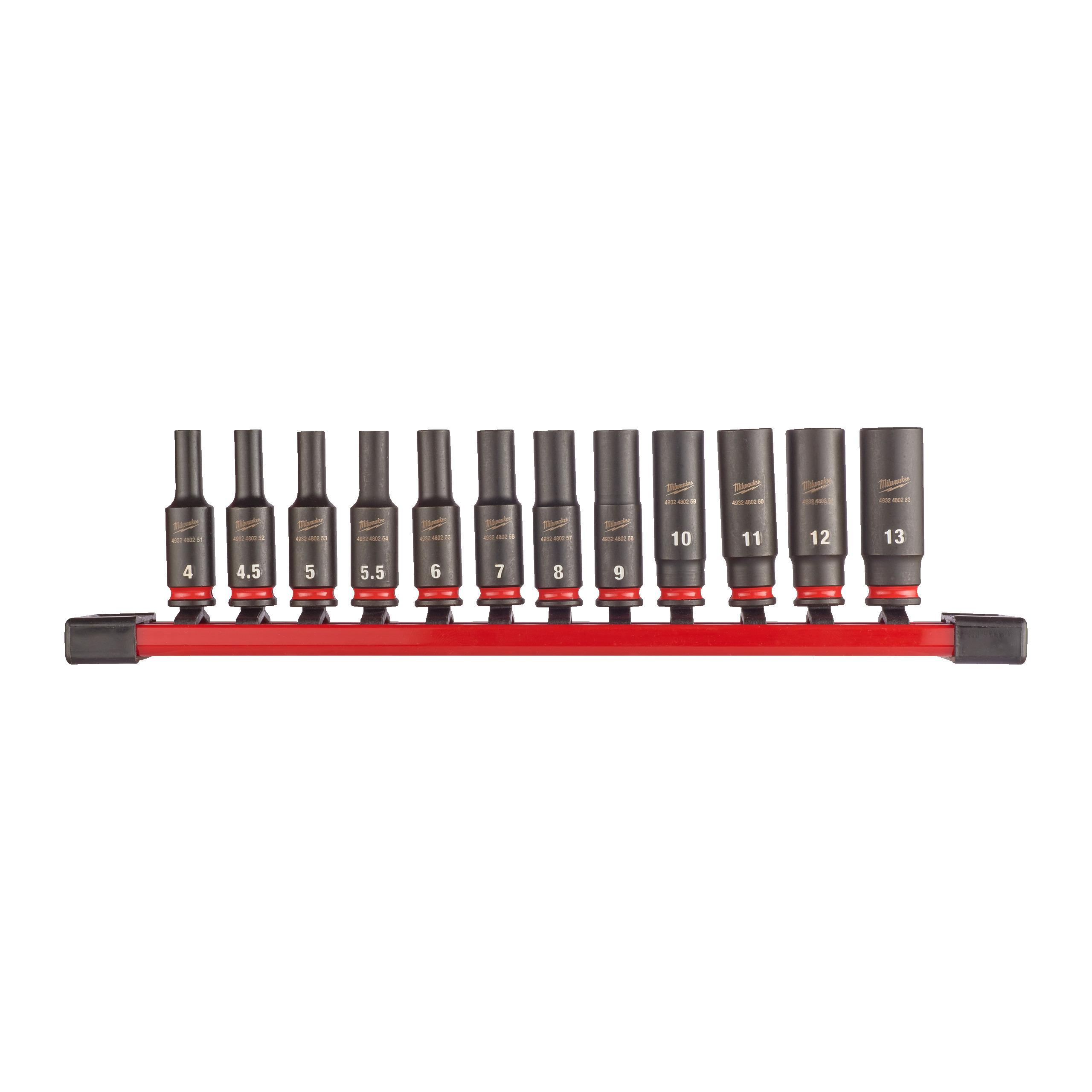 Milwaukee 4 → 13mm, 1/4 in Drive Impact Socket