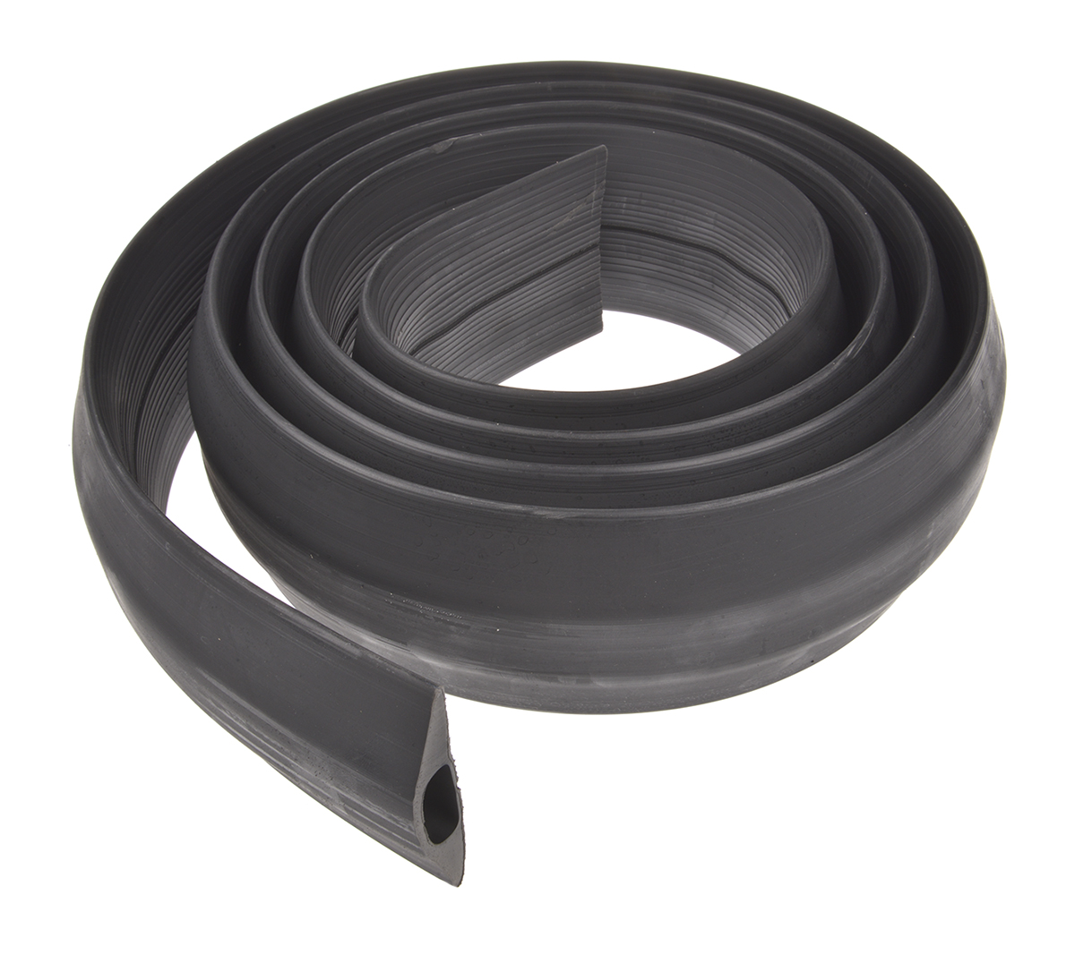 RS PRO 3m Black Cable Cover in Rubber, 30mm Inside dia.