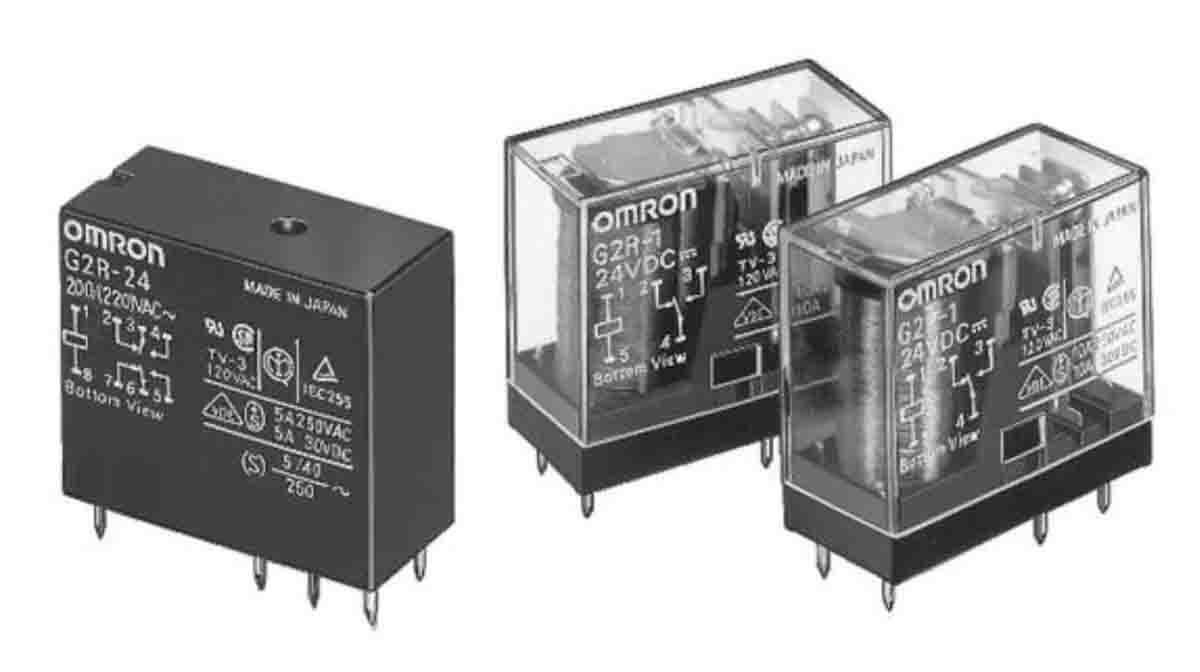 Omron PCB Mount Power Relay, 9V ac Coil, 5A Switching Current, DPST