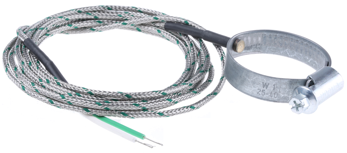 RS PRO Type K Thermocouple 2m Length, 30 → 40mm Diameter → +1100°C