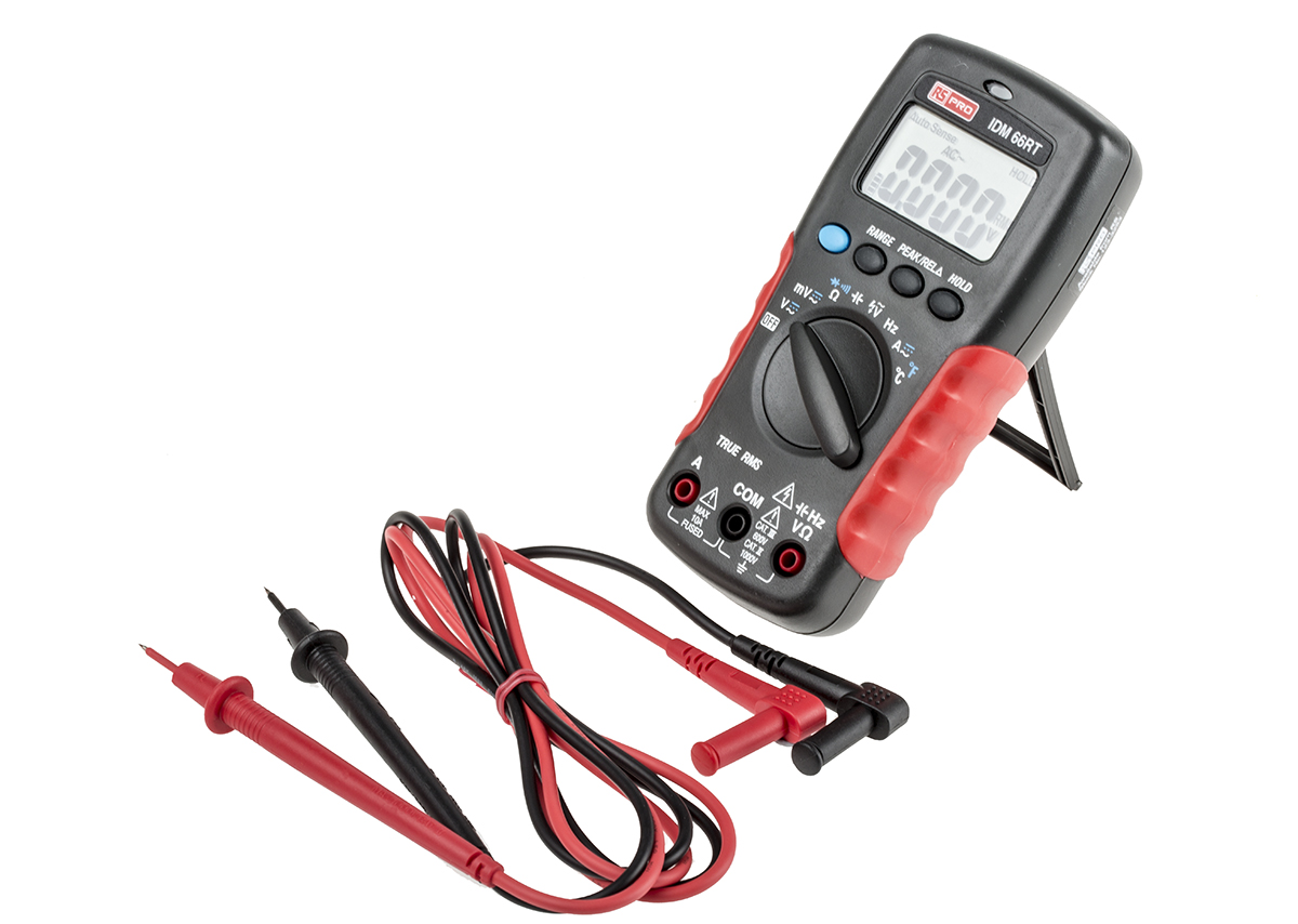RS PRO IDM66RT Handheld Digital Multimeter, True RMS, 10A ac Max, 10A dc Max, 1000V ac Max - RS Calibrated