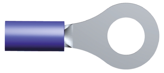 TE Connectivity, PIDG Insulated Ring Terminal, M6 Stud Size, 1mm² to 2.6mm² Wire Size, Blue