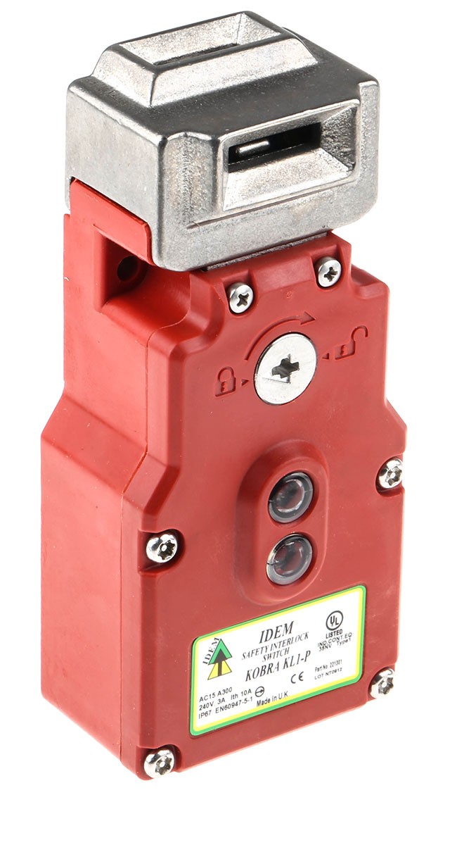 IDEM KL1-P Series Solenoid Interlock Switch, Power to Unlock, 24V ac/dc